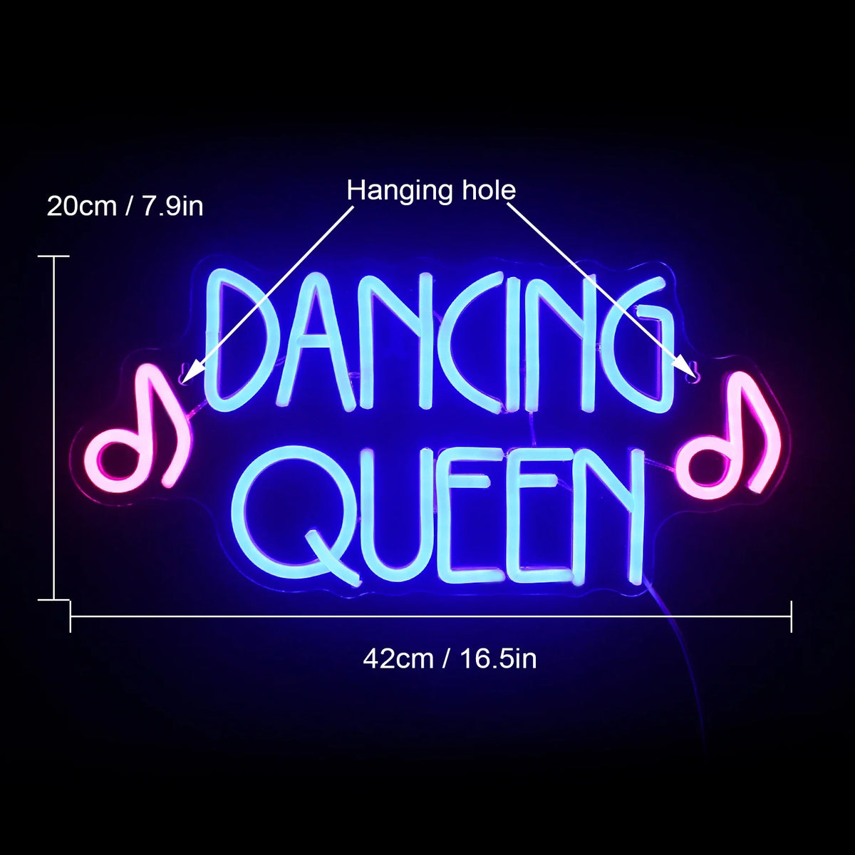 Enseigne néon LED USB 5 V Dancing Queen