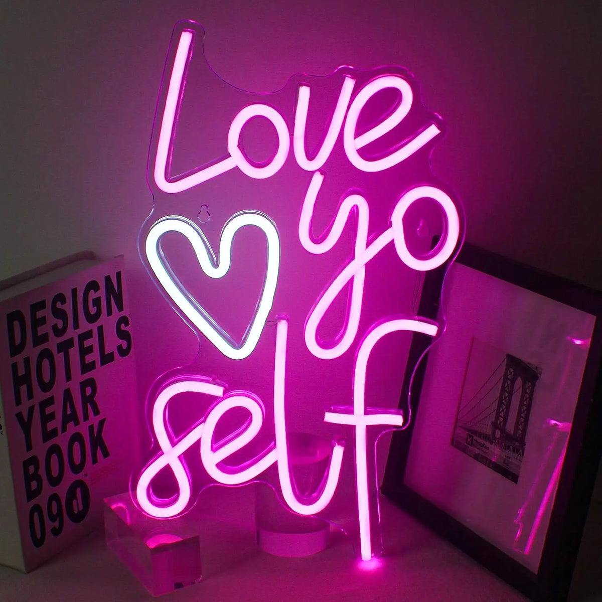 Love Yo Self 5V USB LED neon sign – Pink White