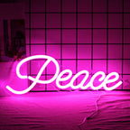 Peace 5V USB LED neon sign – Pink