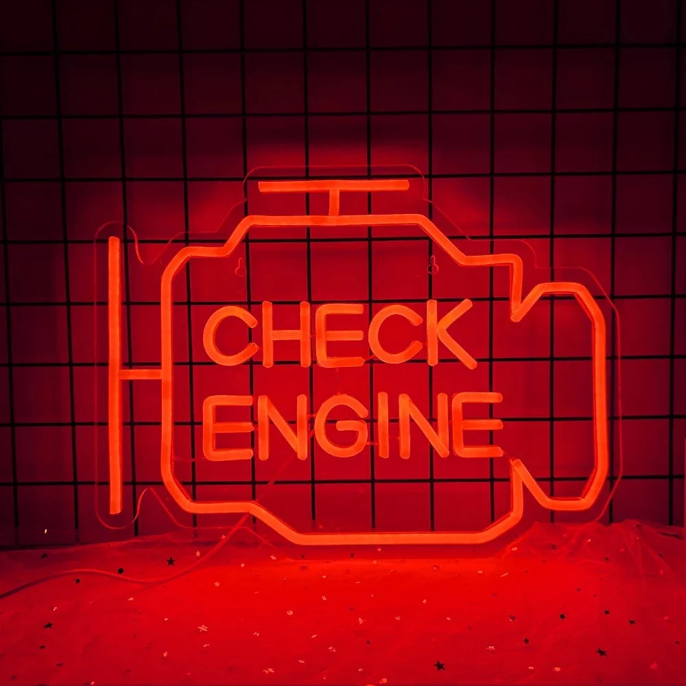 Check Engine 5V USB LED neon sign