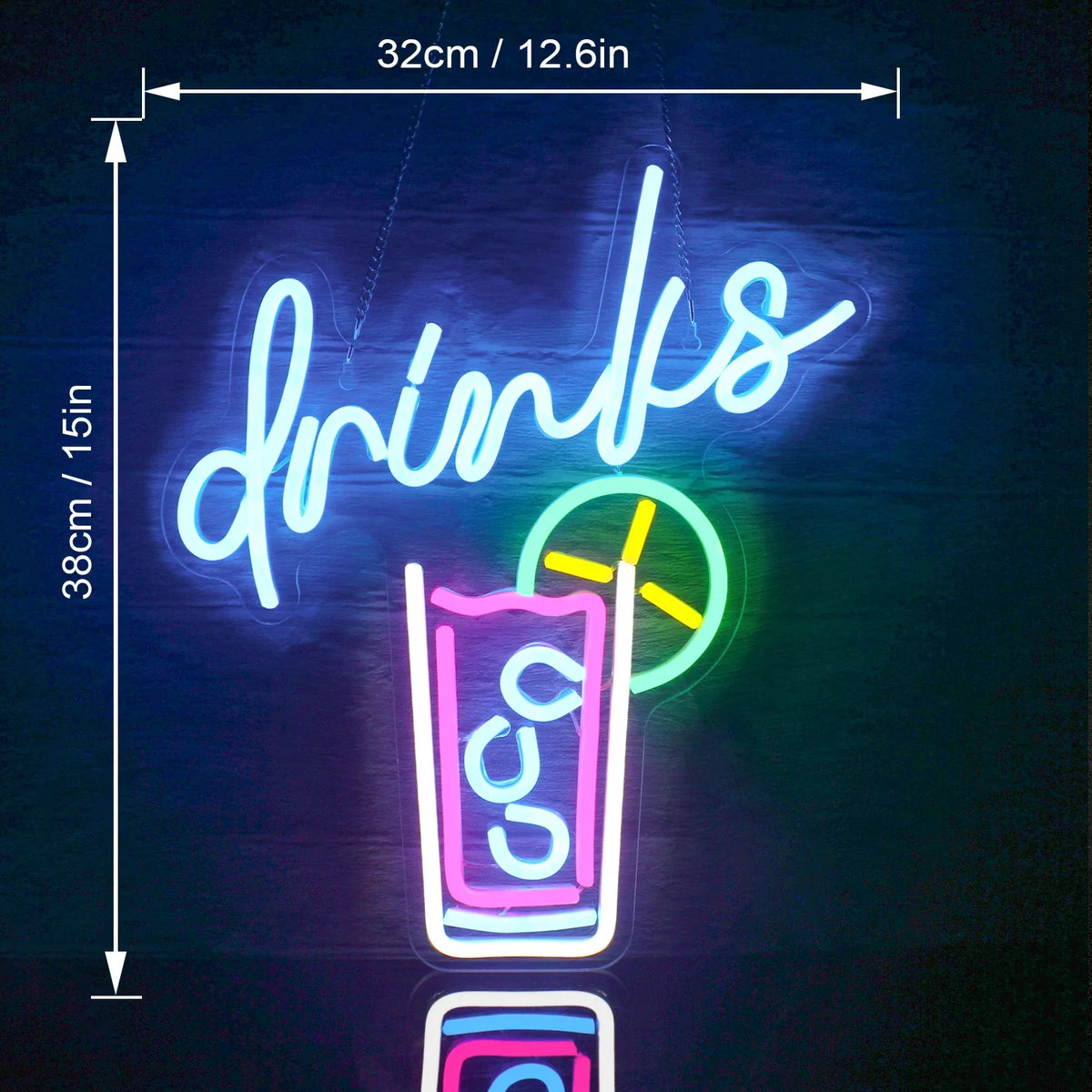 Enseigne néon LED USB 5 V Boissons