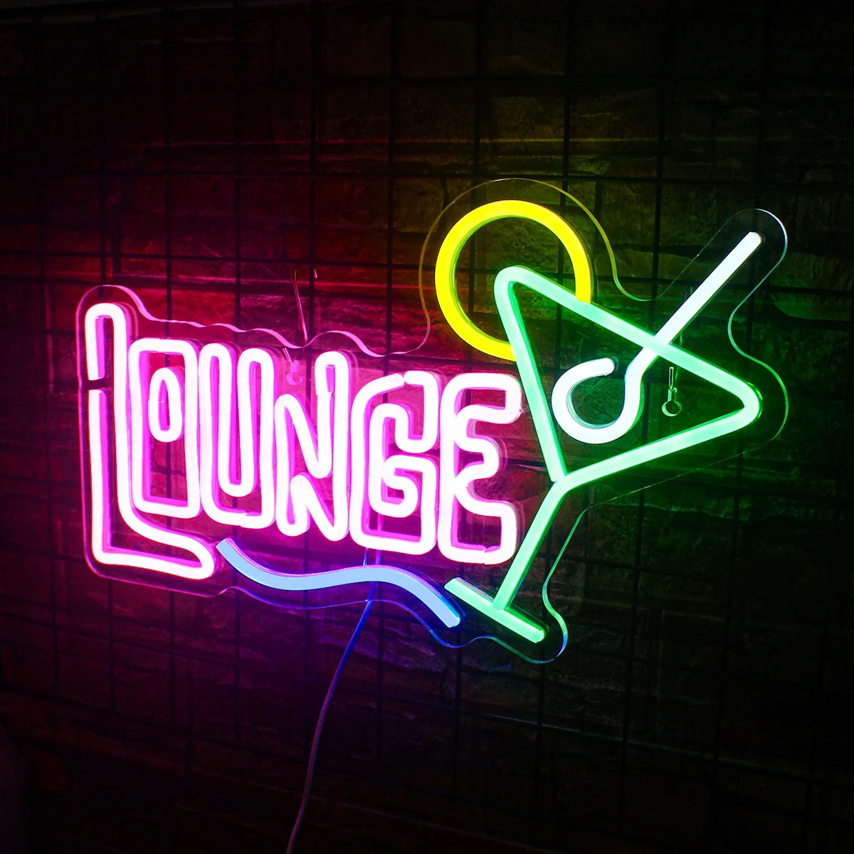 Cocktails Lounge 5V USB LED neon sign
