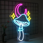 Star Moon Mushroom 5V USB LED neon sign