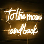 Enseigne néon LED USB 5 V To The Moon And Back