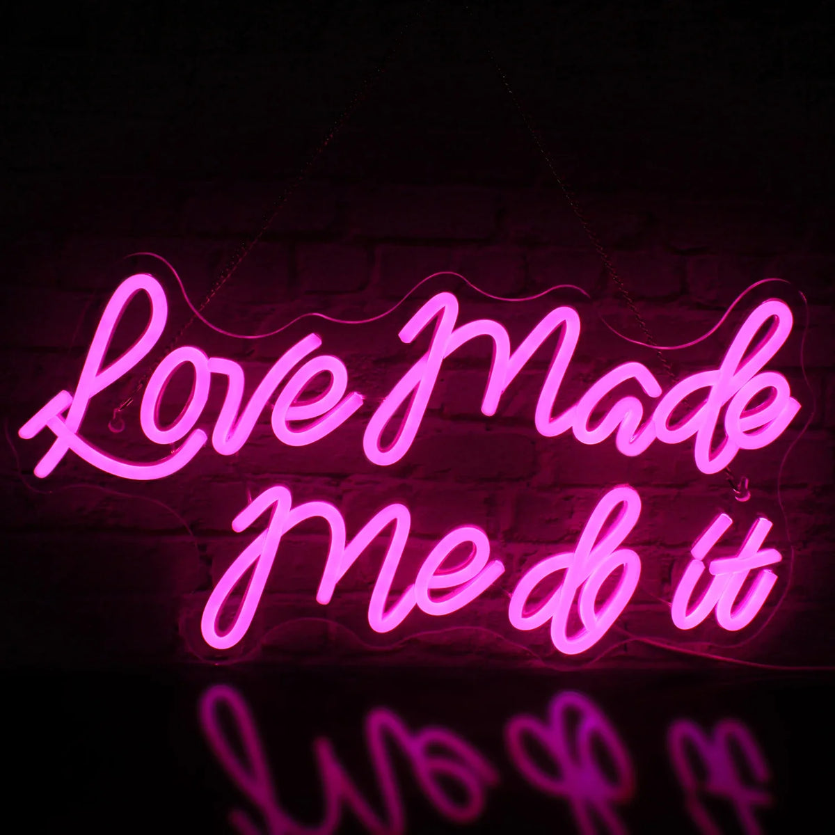 Love Made Me Do It 5V USB LED neon sign – Pink