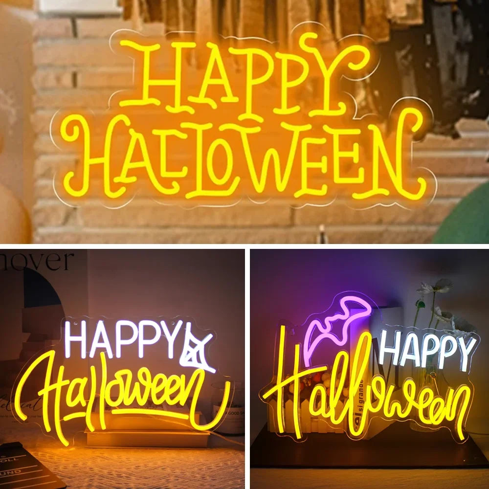 Happy Halloween 5V USB LED neon sign