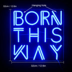 Enseigne néon LED USB 5 V Born This Way