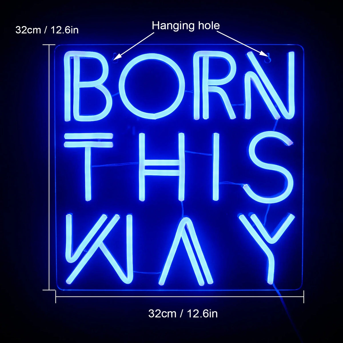 Enseigne néon LED USB 5 V Born This Way