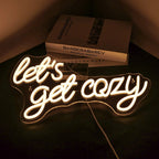 Let’s Get Cozy 5V USB LED neon sign
