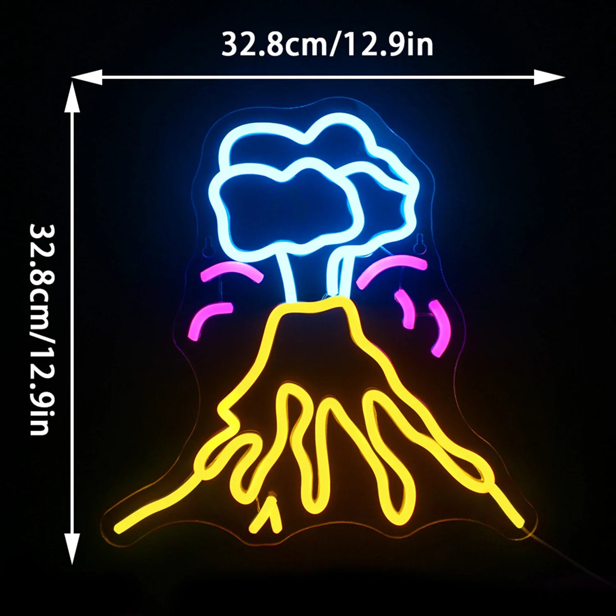 Enseigne néon LED USB 5 V Volcan