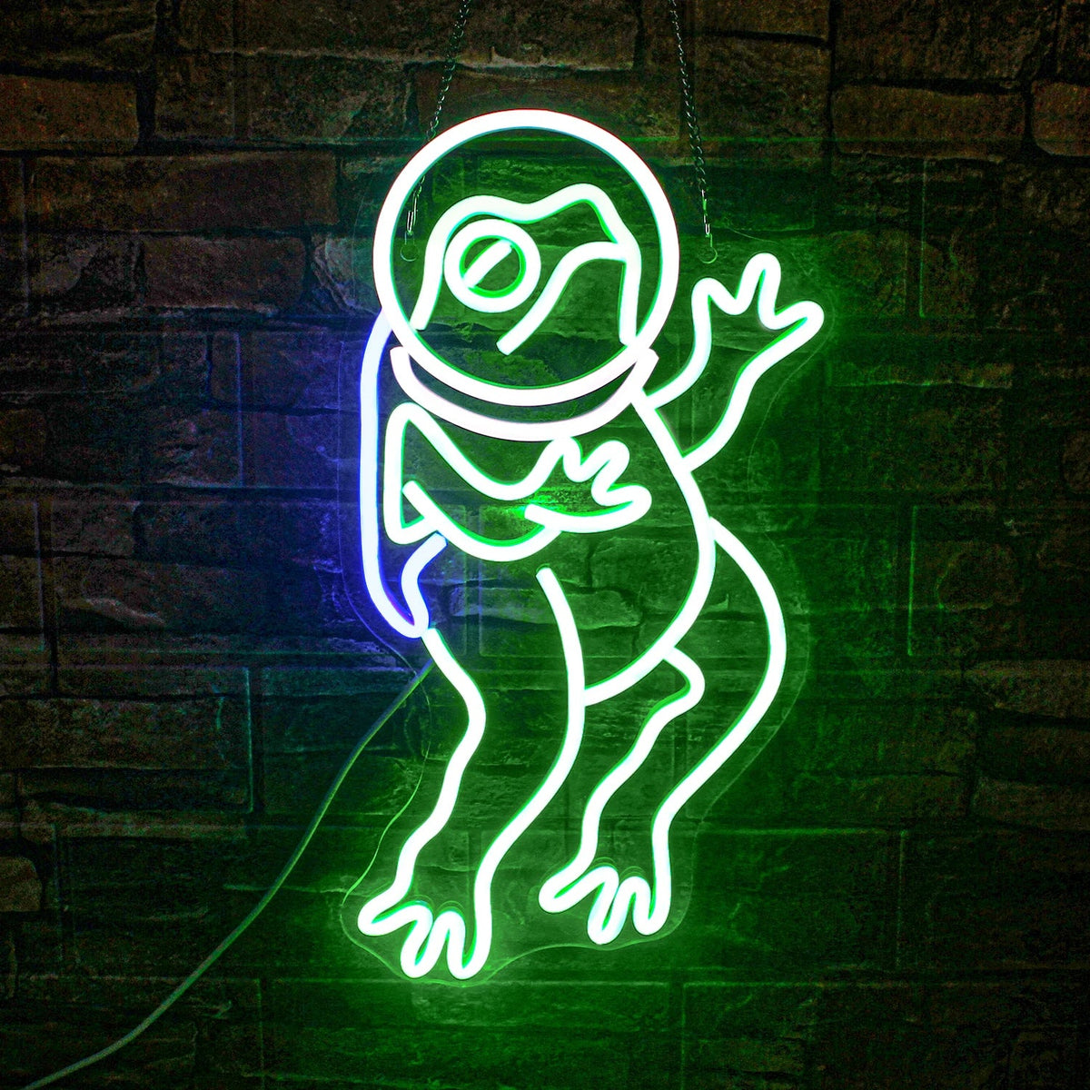 Green Frog 5V USB LED neon sign – 22x42cm