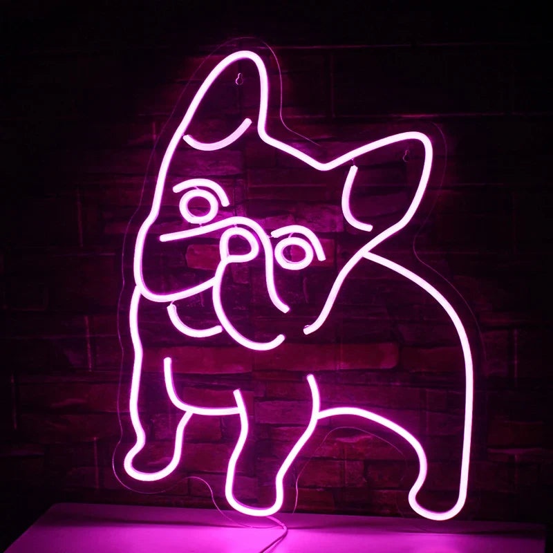 Pink Dog 5V USB LED neon sign – pink dog