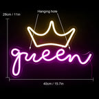 Enseigne néon LED USB 5 V Queen