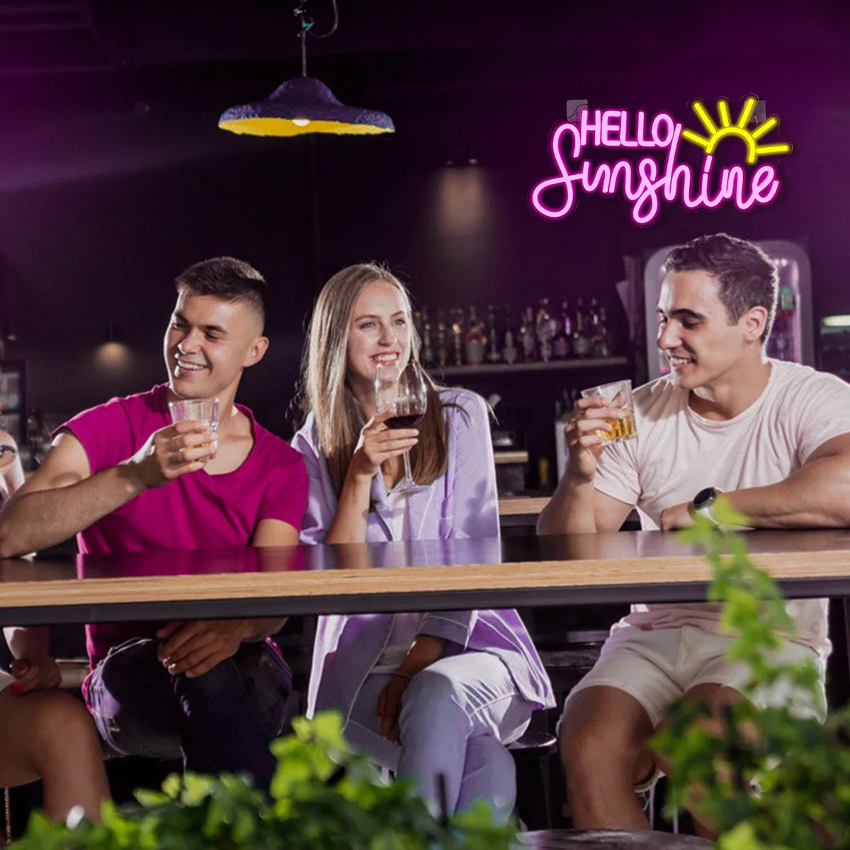 Enseigne néon LED USB 5 V Hello Sunshine