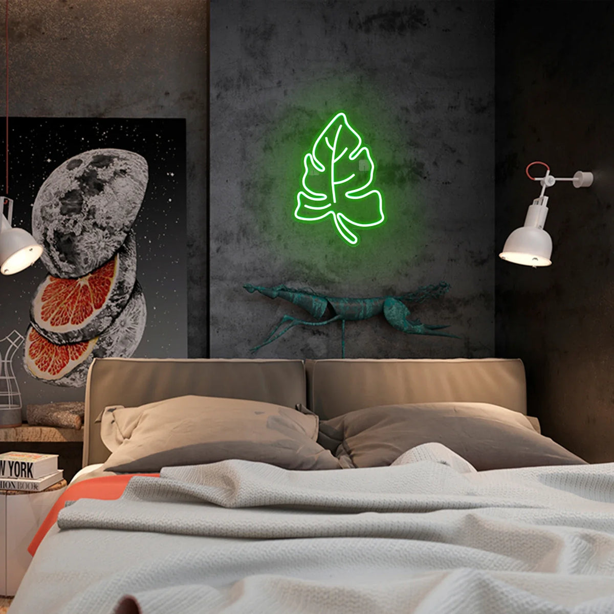 Green Leaf 5V USB LED neon sign
