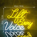 Enseigne néon LED USB 5 V Lift Every Voice — 42 × 32 cm