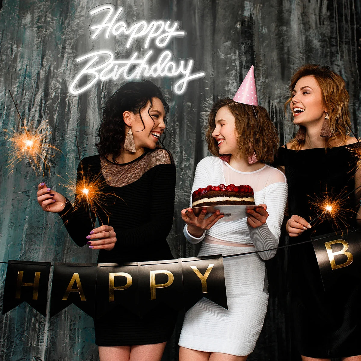 Happy Birthday 5V USB LED neon sign