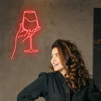 Red Wine Glass 5V USB LED neon sign