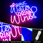 Save Water Drink Wine 5V USB LED neon sign