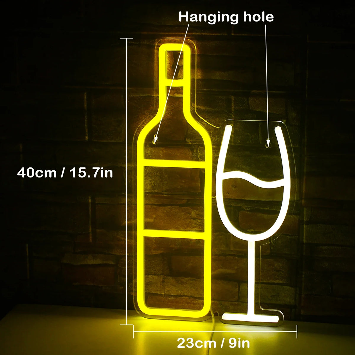 Champagne BAR 5V USB LED neon sign