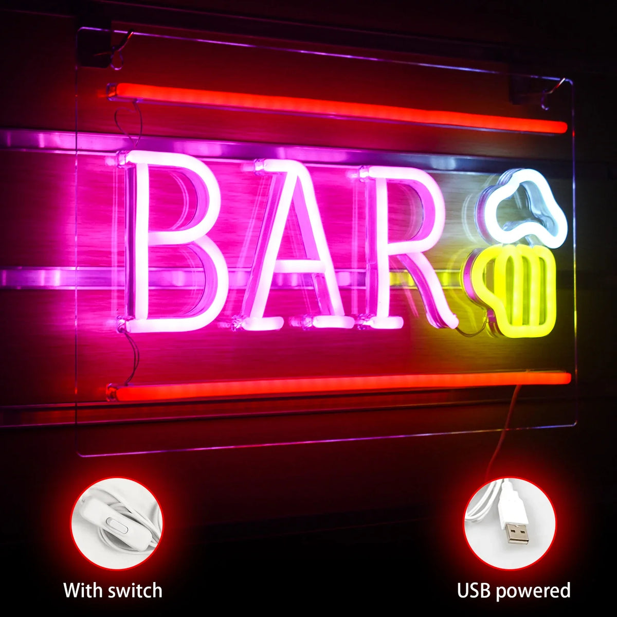 Bar 5V USB LED neon sign