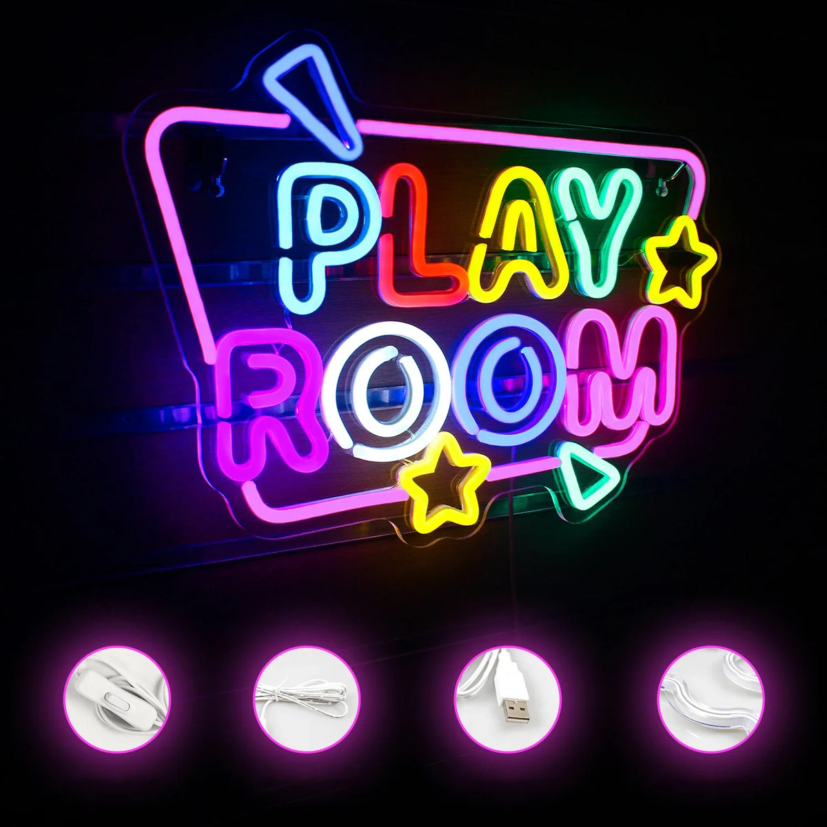 Play Room 5V USB LED neon sign