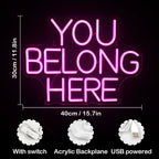 Enseigne néon LED USB 5 V You Belong Here