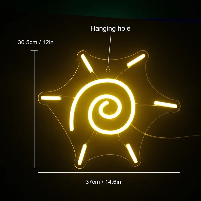 Warm White Sun 5V USB LED neon sign