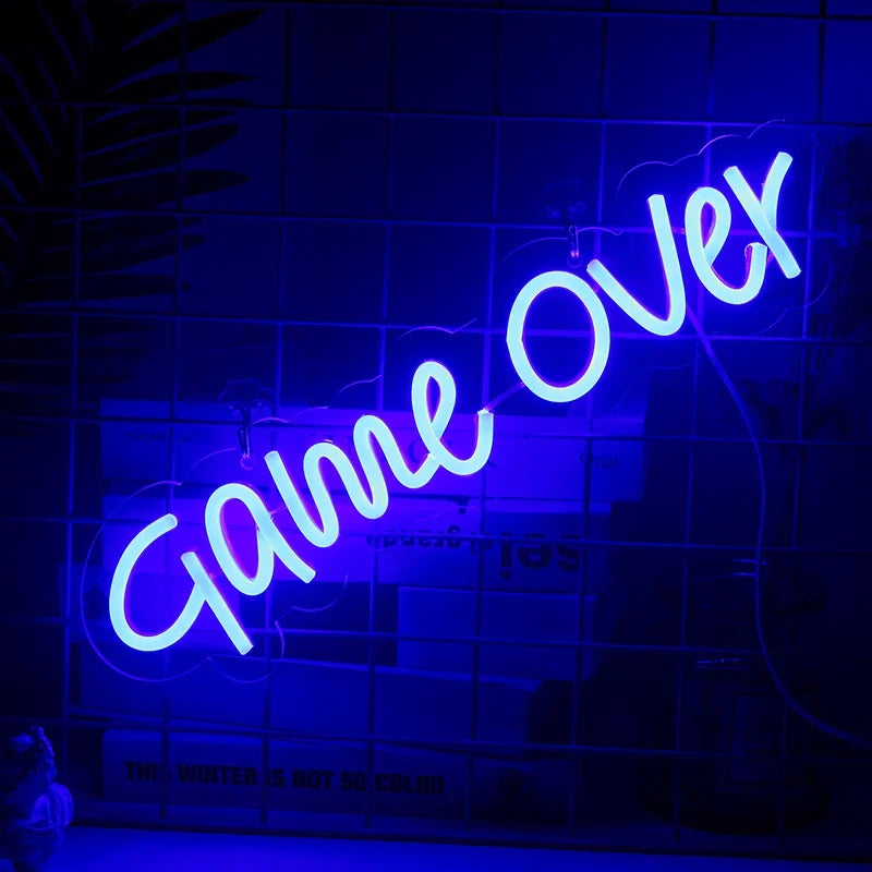 Game Over Script 5V USB LED neon sign
