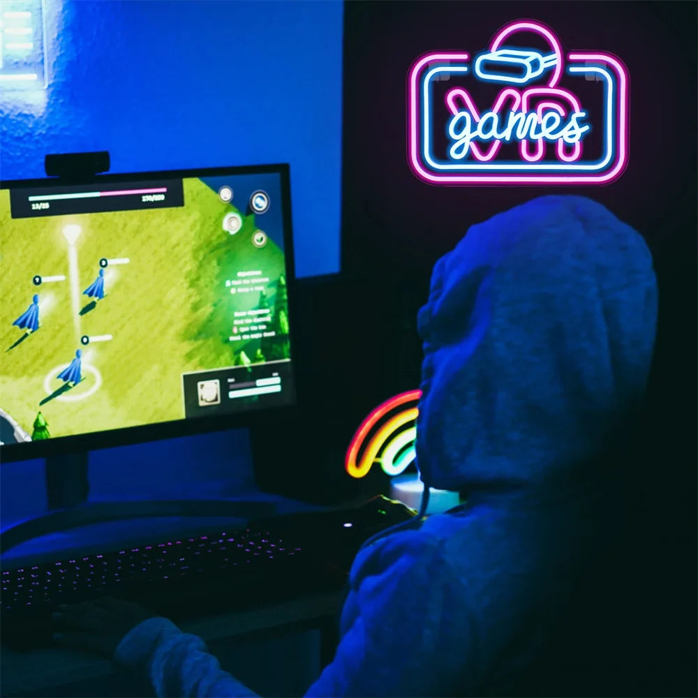 VR Game 5V USB LED neon sign