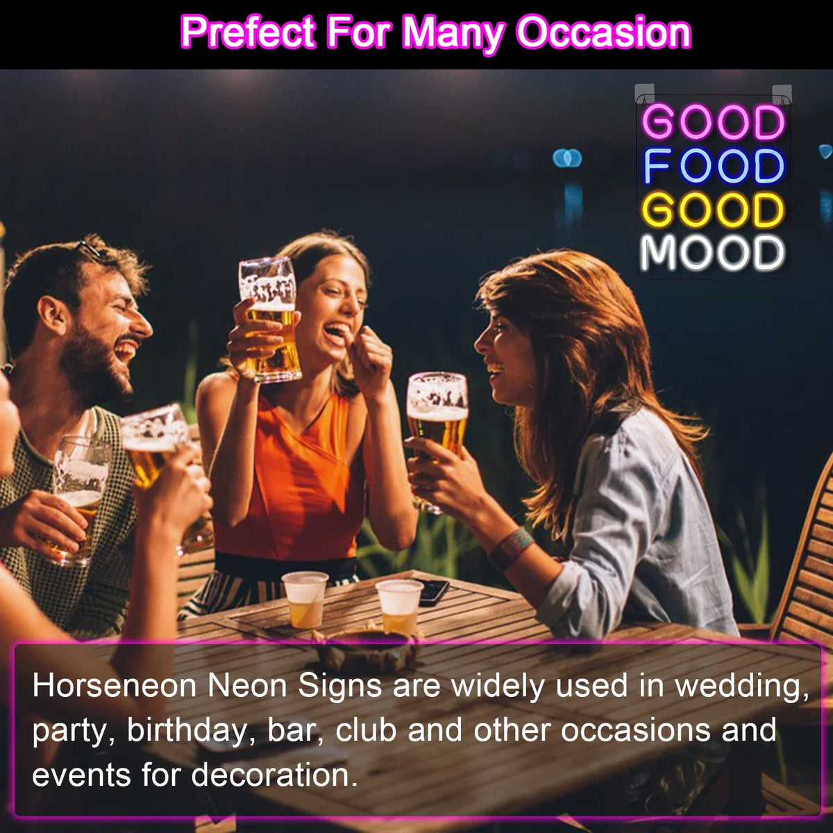 Good Food Good Mood 5V USB LED neon sign
