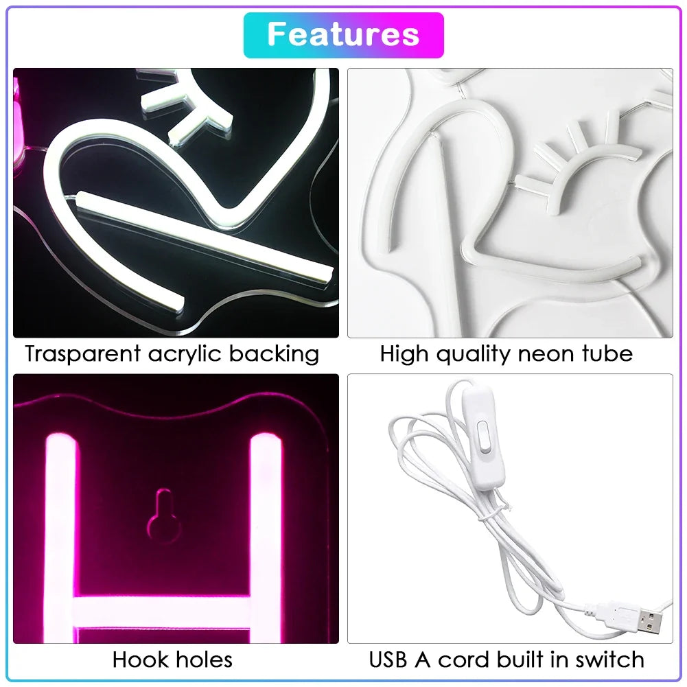Lash Room 5V USB LED neon sign