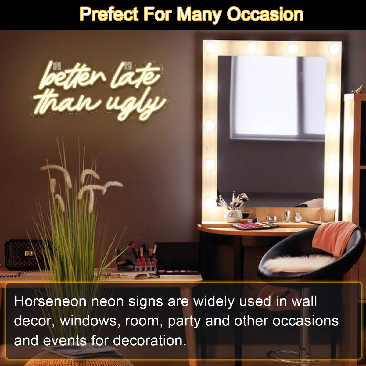 Better Late Than Ugly 5V USB LED neon sign