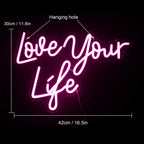 Enseigne néon LED USB 5 V Love Your Life