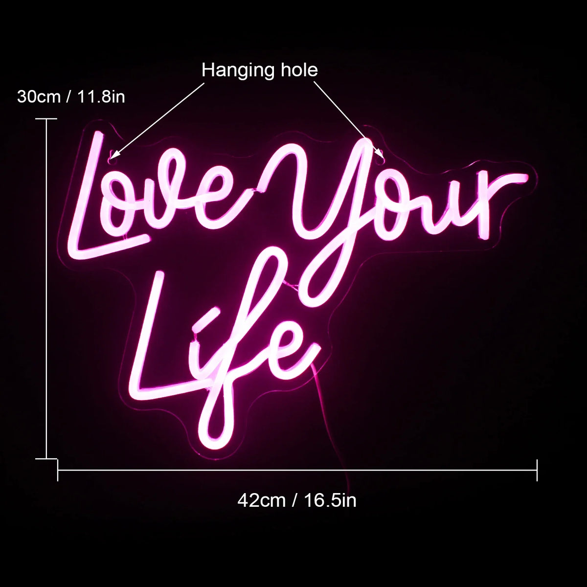 Enseigne néon LED USB 5 V Love Your Life