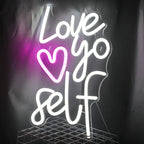 Love Yo Self 5V USB LED neon sign – pink and white