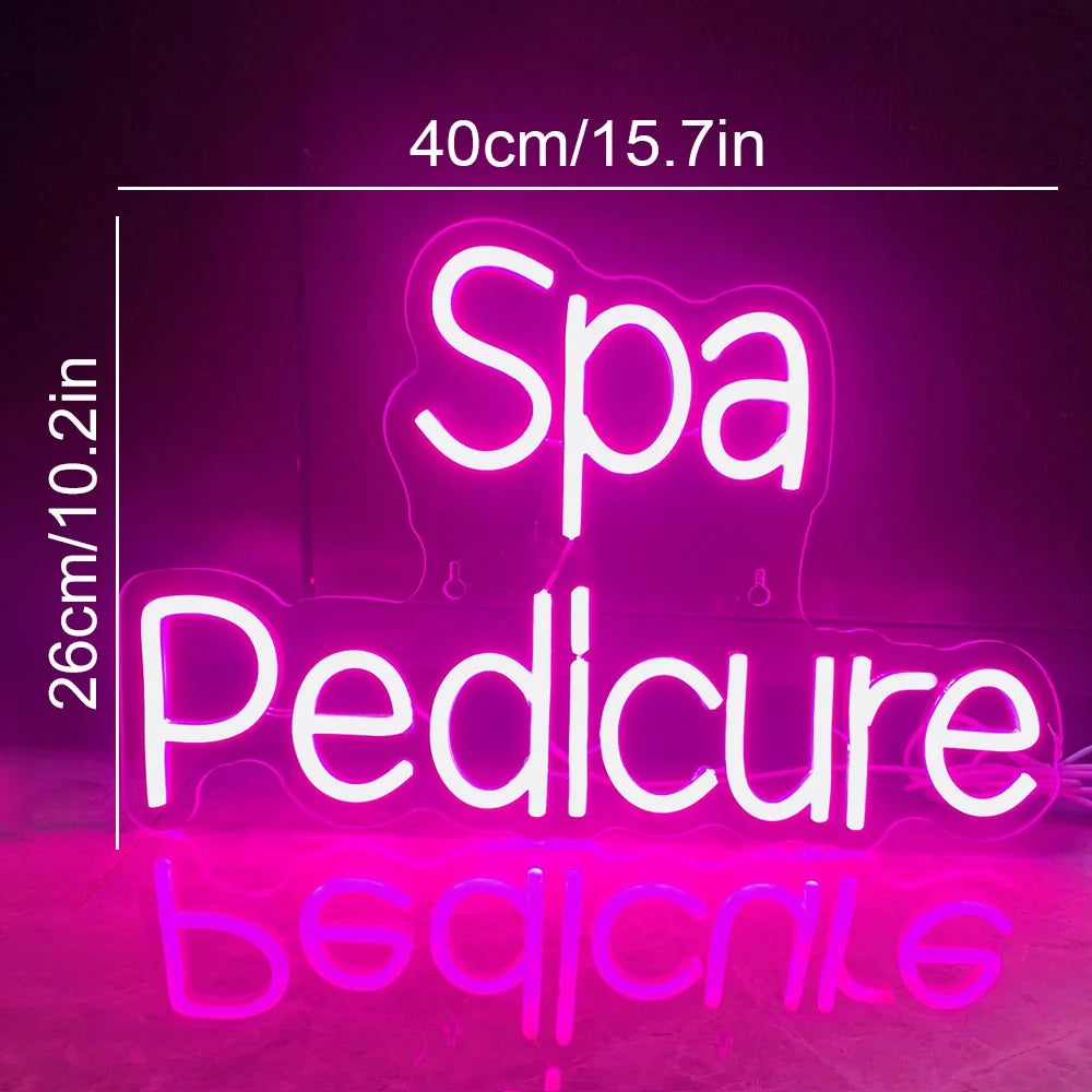 Enseigne néon LED USB 5 V Pédicure et spa