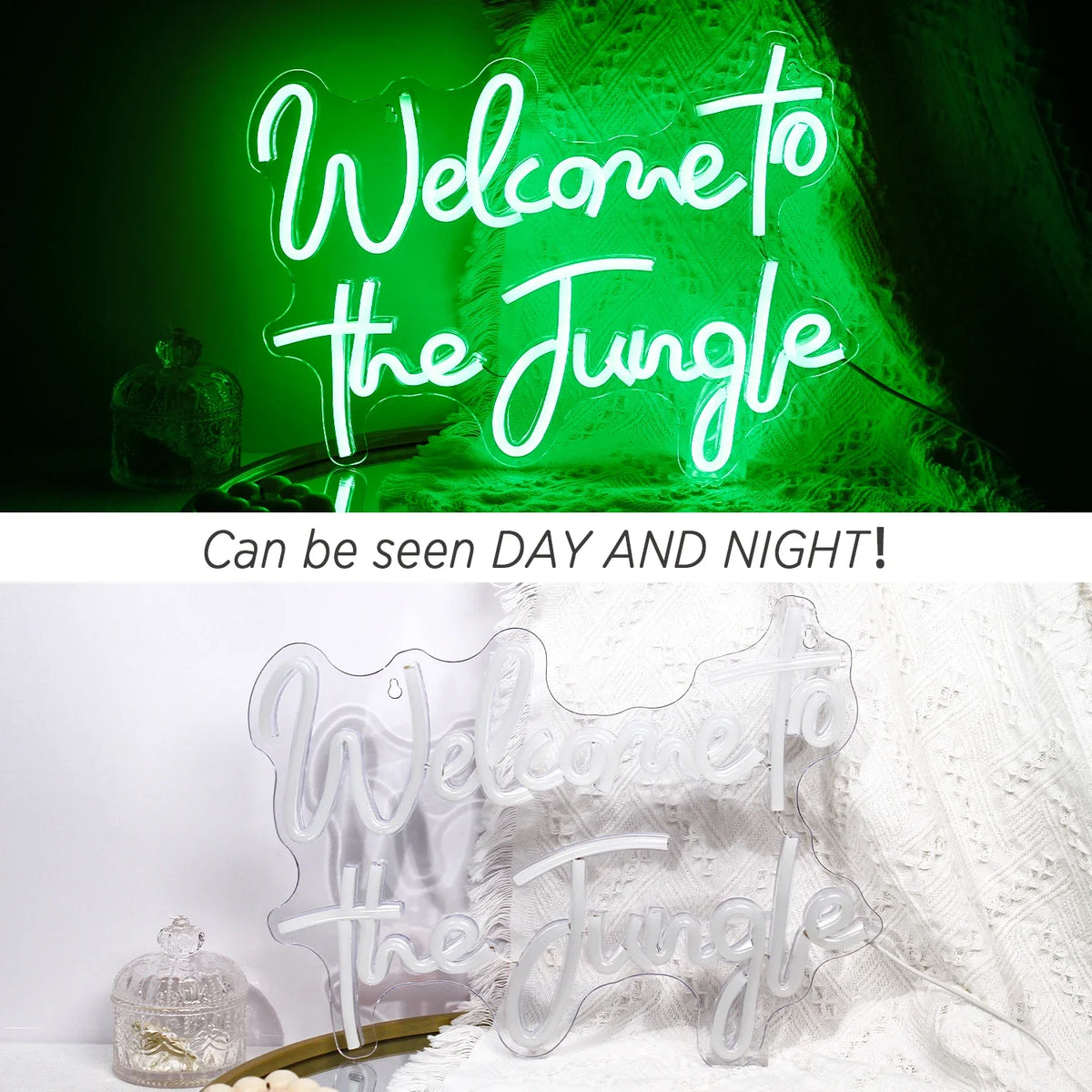 Enseigne néon LED USB 5 V Welcome to the Jungle