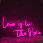 Love is in the Hair 5V USB LED neon sign – Pink