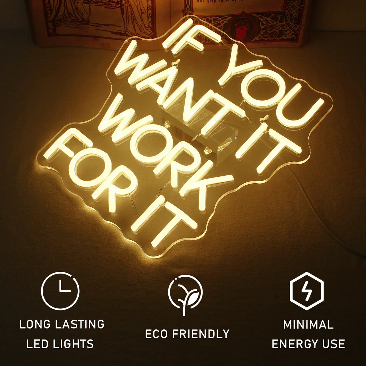 if you want it work for it 5V USB LED neon sign