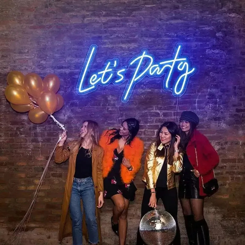 Let's Party 5V USB LED neon sign