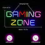 Enseigne néon LED USB 5 V Colourful Gaming Zone