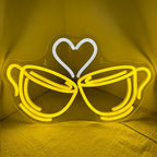 Coffee Cheers Heart 5V USB LED neon sign – Leom Yellow White