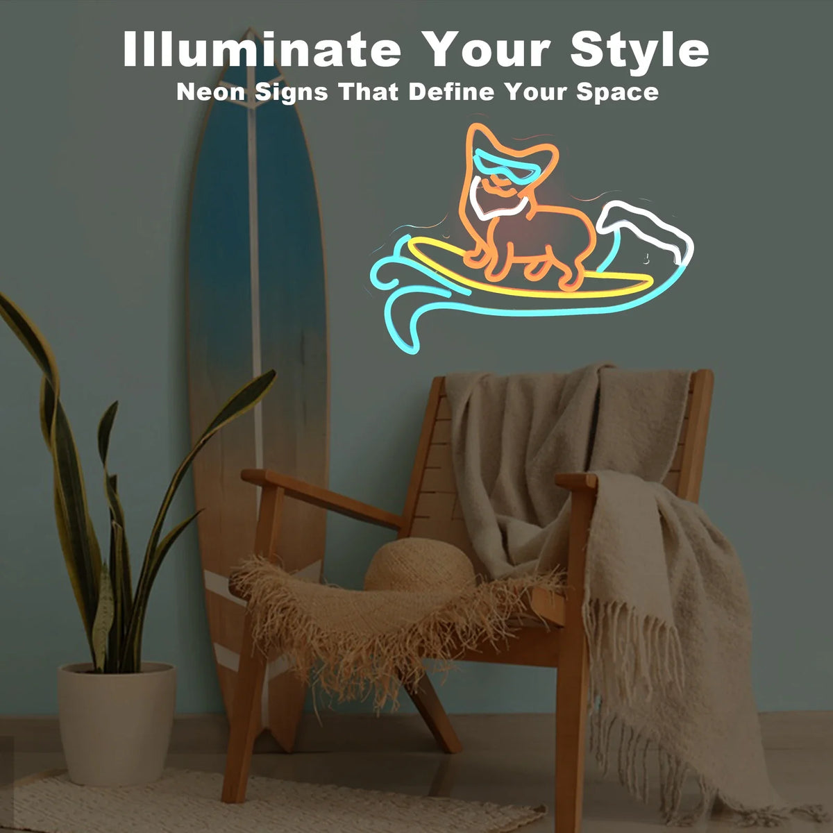 Corgi Dog Pet Shop 5V USB LED neon sign