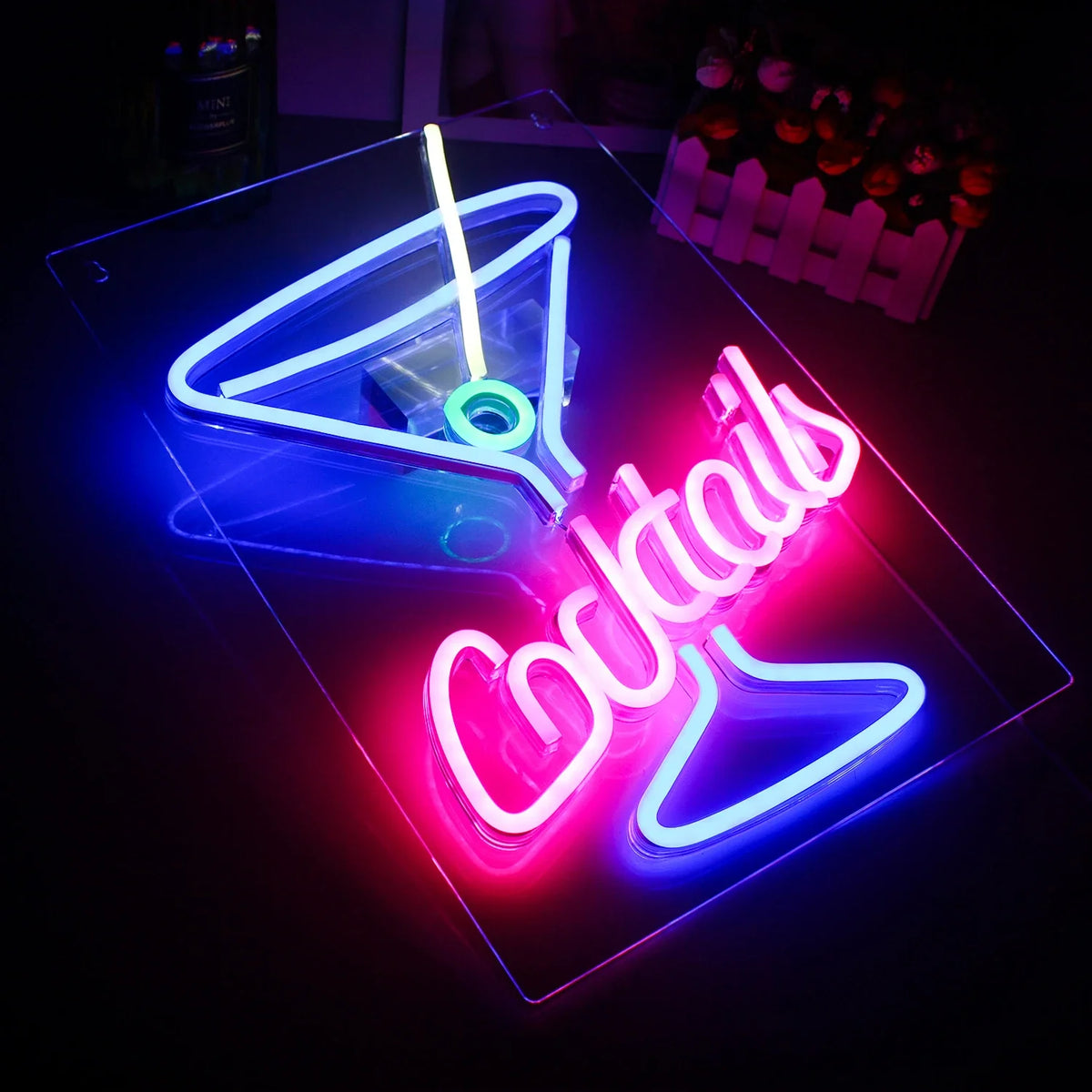 Cocktails 5V USB LED neon sign