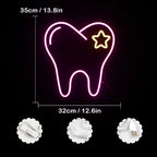 Enseigne néon LED USB 5 V Dent rose