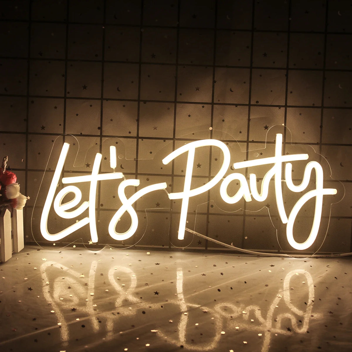 Enseigne néon LED USB 5 V Let's Party