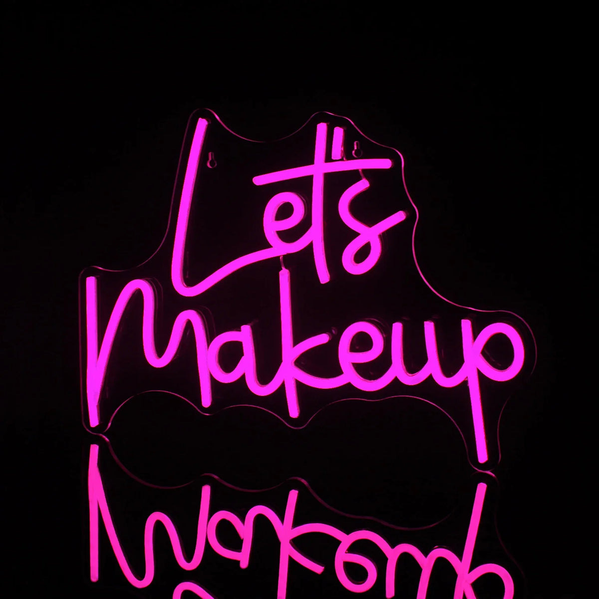 Enseigne néon LED USB 5 V Let's Makeup — rose