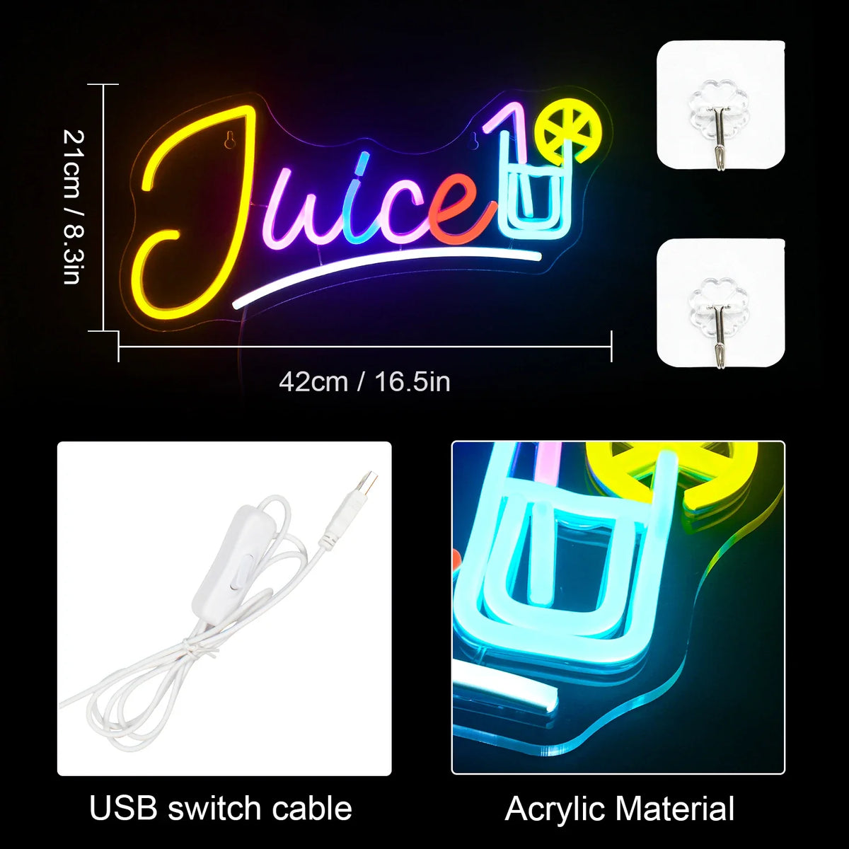 Enseigne néon LED USB 5 V Jus
