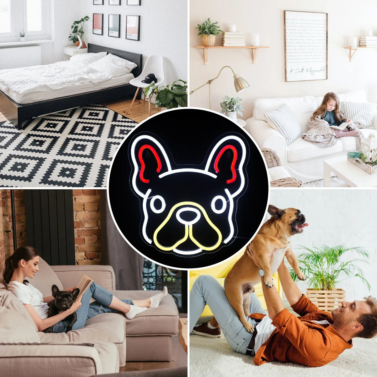 Cute Dog 5V USB LED neon sign